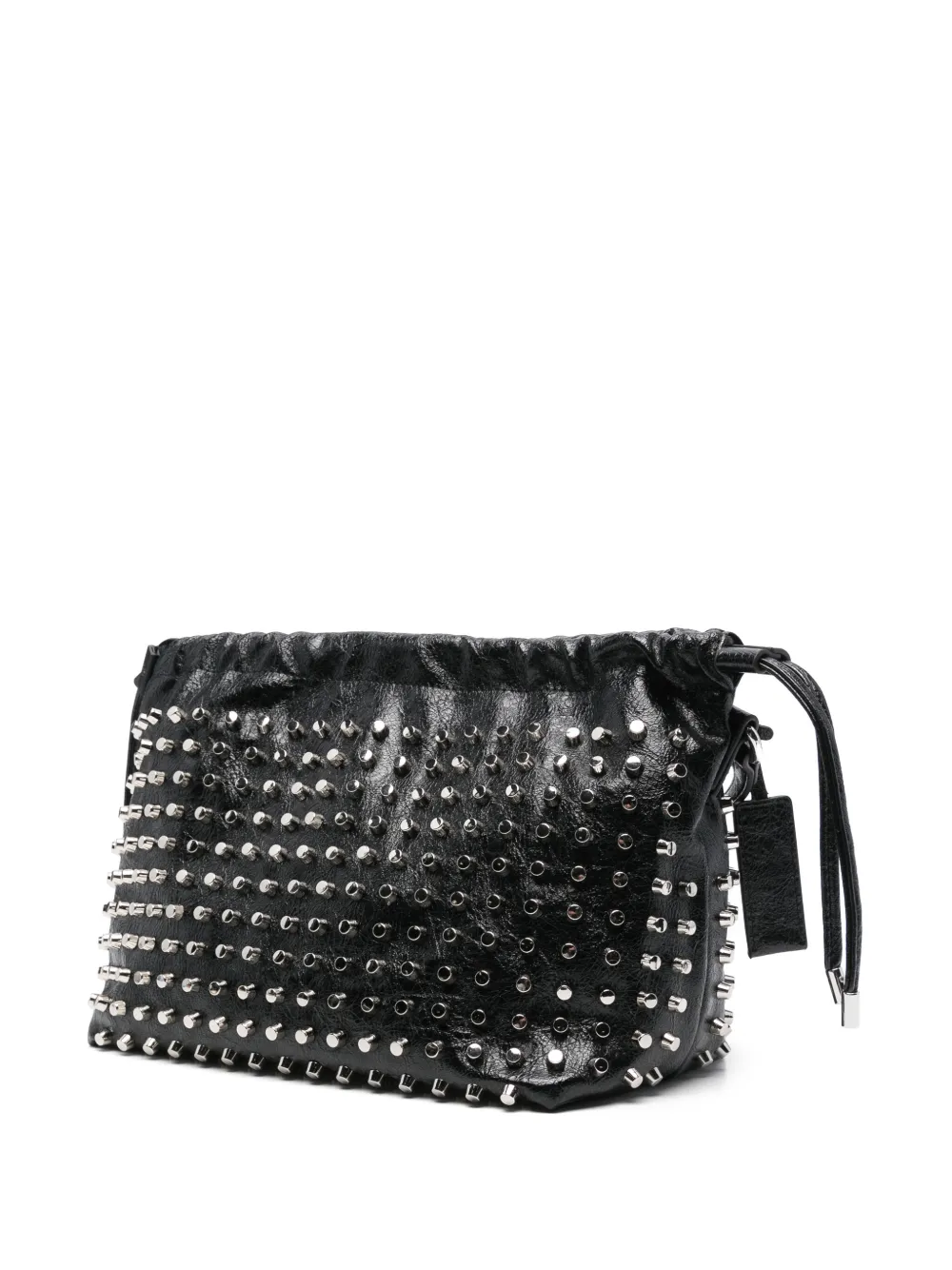 John Richmond Schoudertas met studs - Zwart