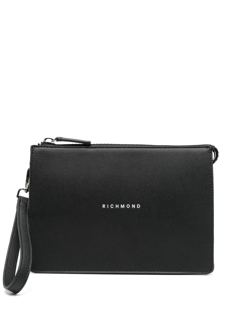 John Richmond logo-print clutch bag | Black | Image 1