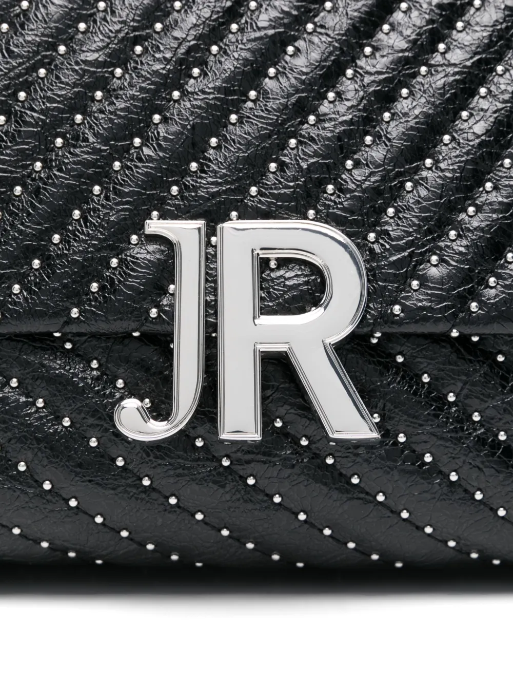 John Richmond Studded Shoulder Bag In Black
