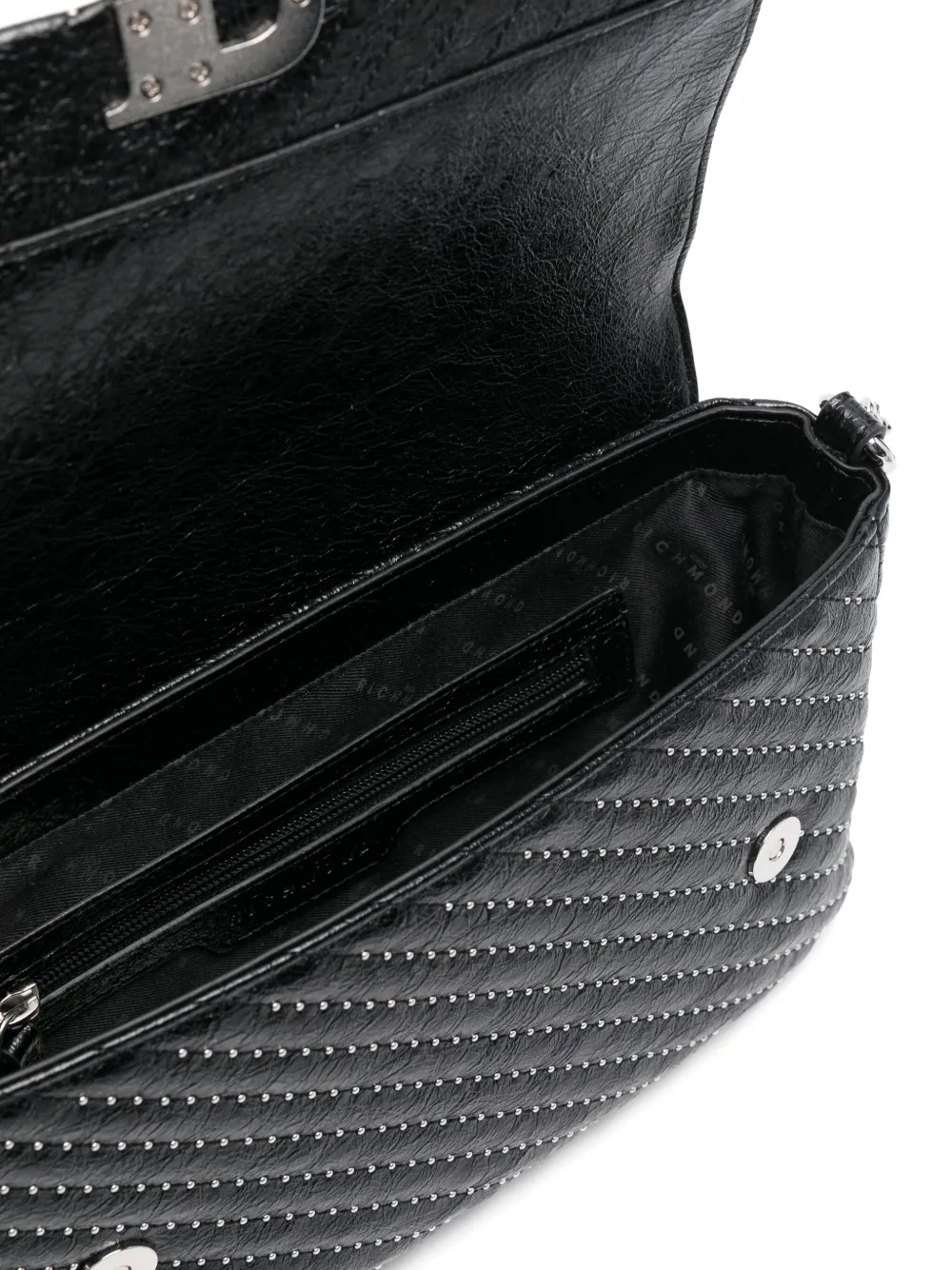 John Richmond Studded Shoulder Bag In Black