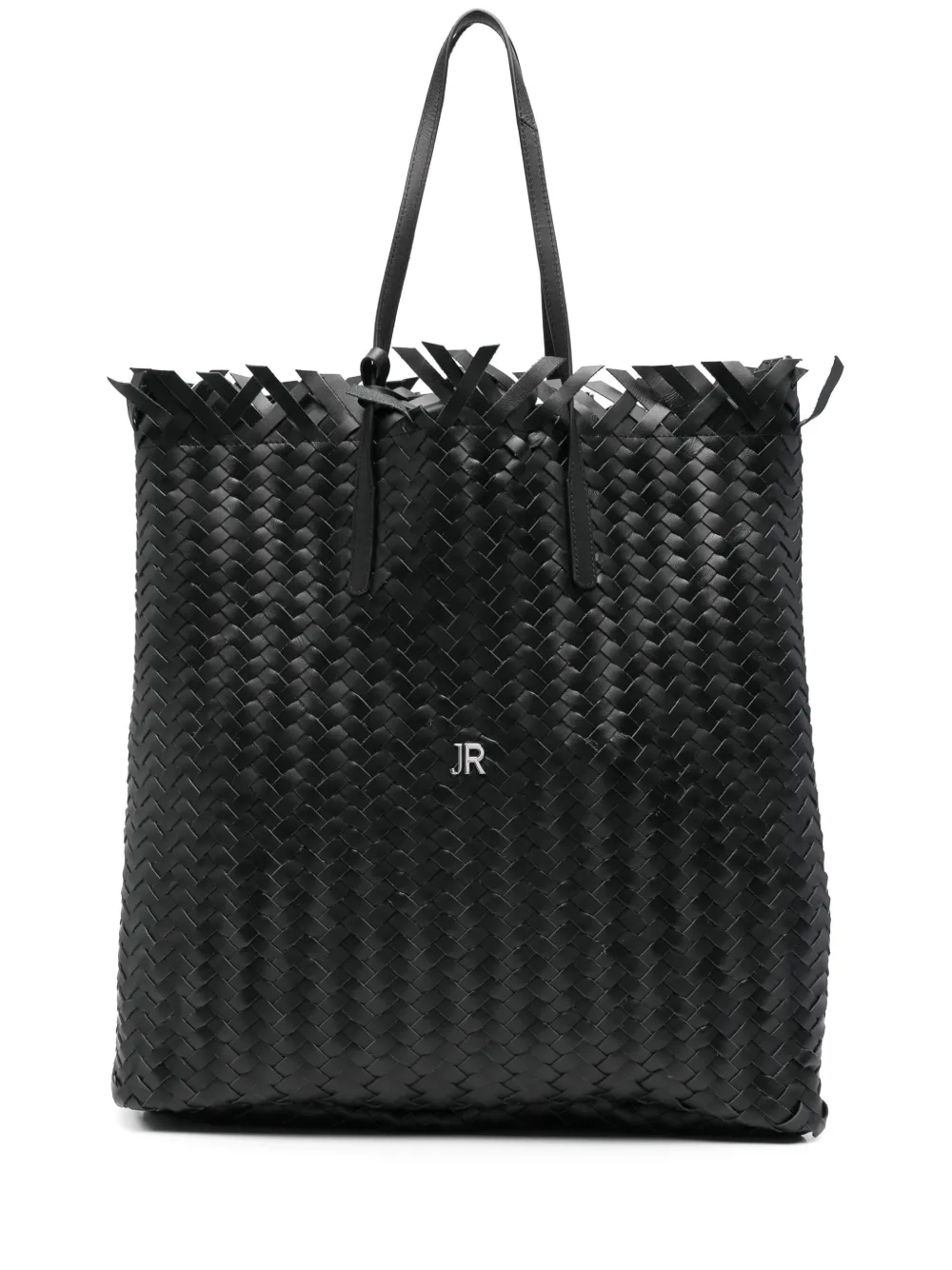 interwoven-design tote bag