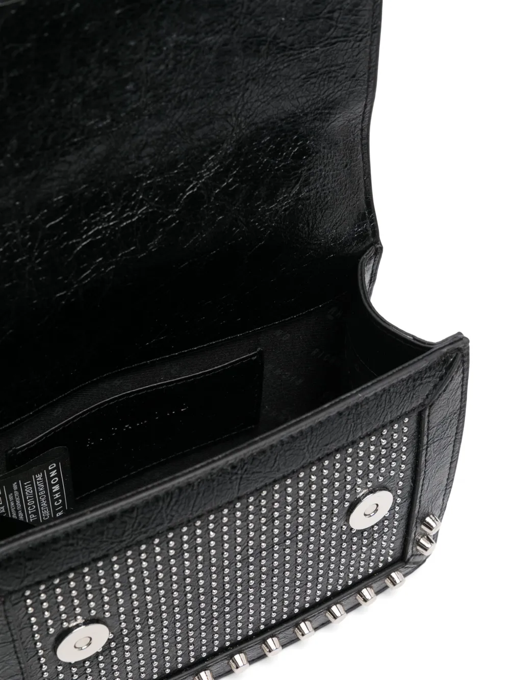 John Richmond Schoudertas met studs Zwart