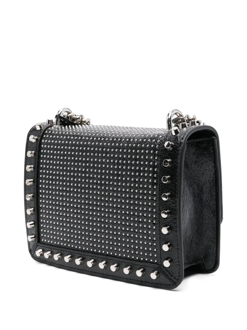 John Richmond Schoudertas met studs - Zwart