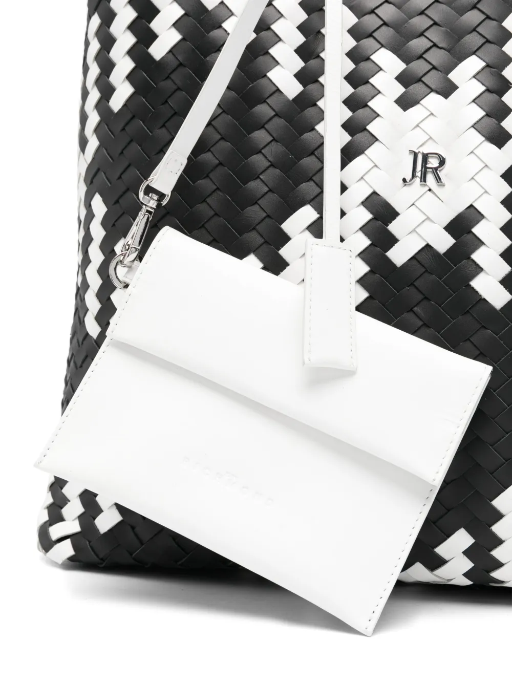 John Richmond Two-tone Tote Bag In Black