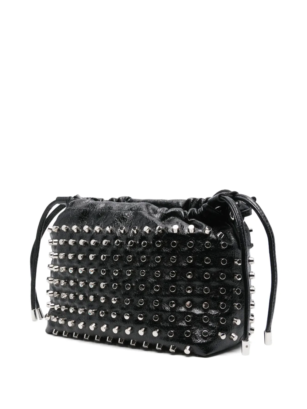 John Richmond Schoudertas met studs - Zwart