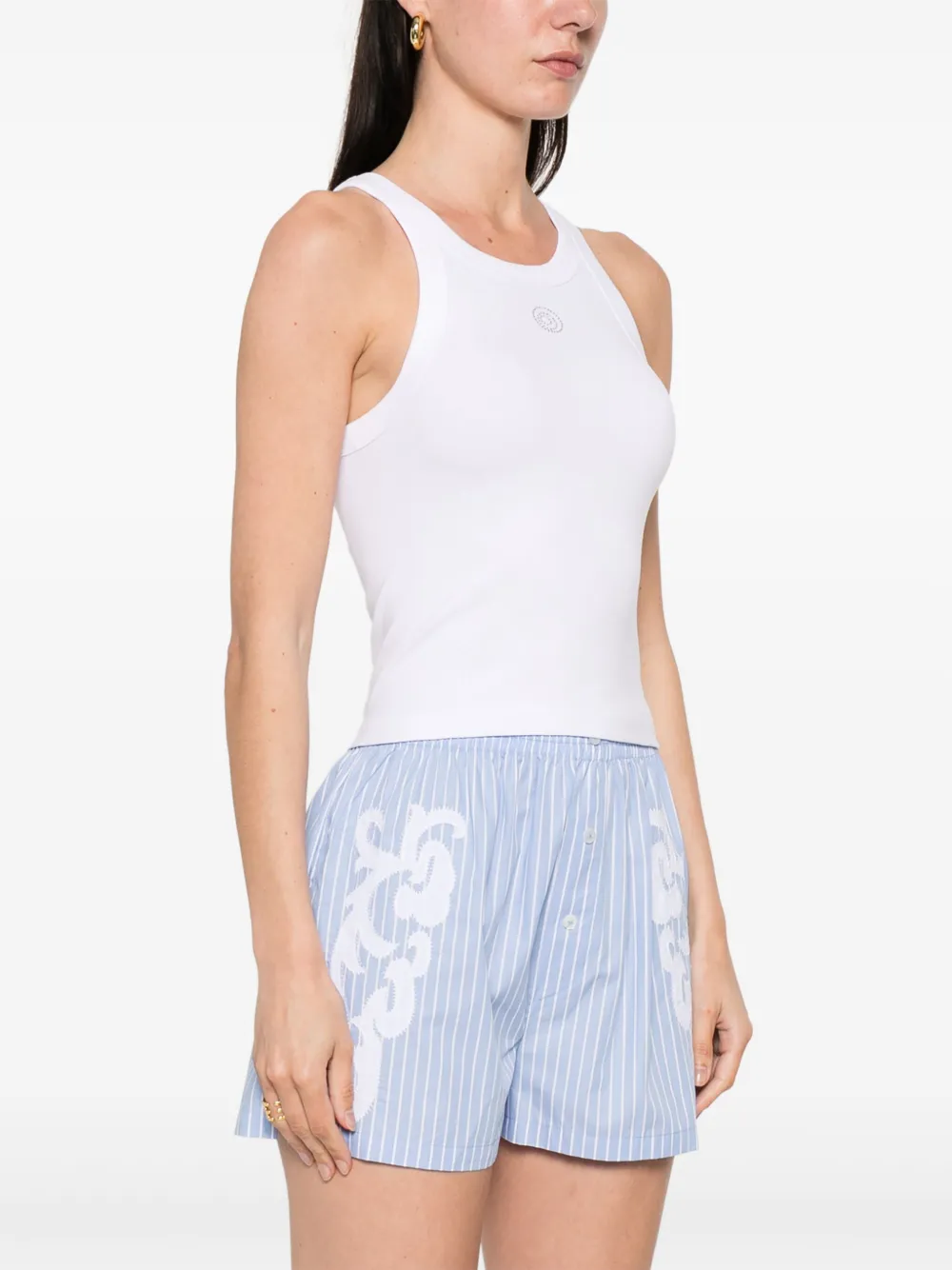 The New Arrivals Ilkyaz Ozel In Yang tanktop Wit