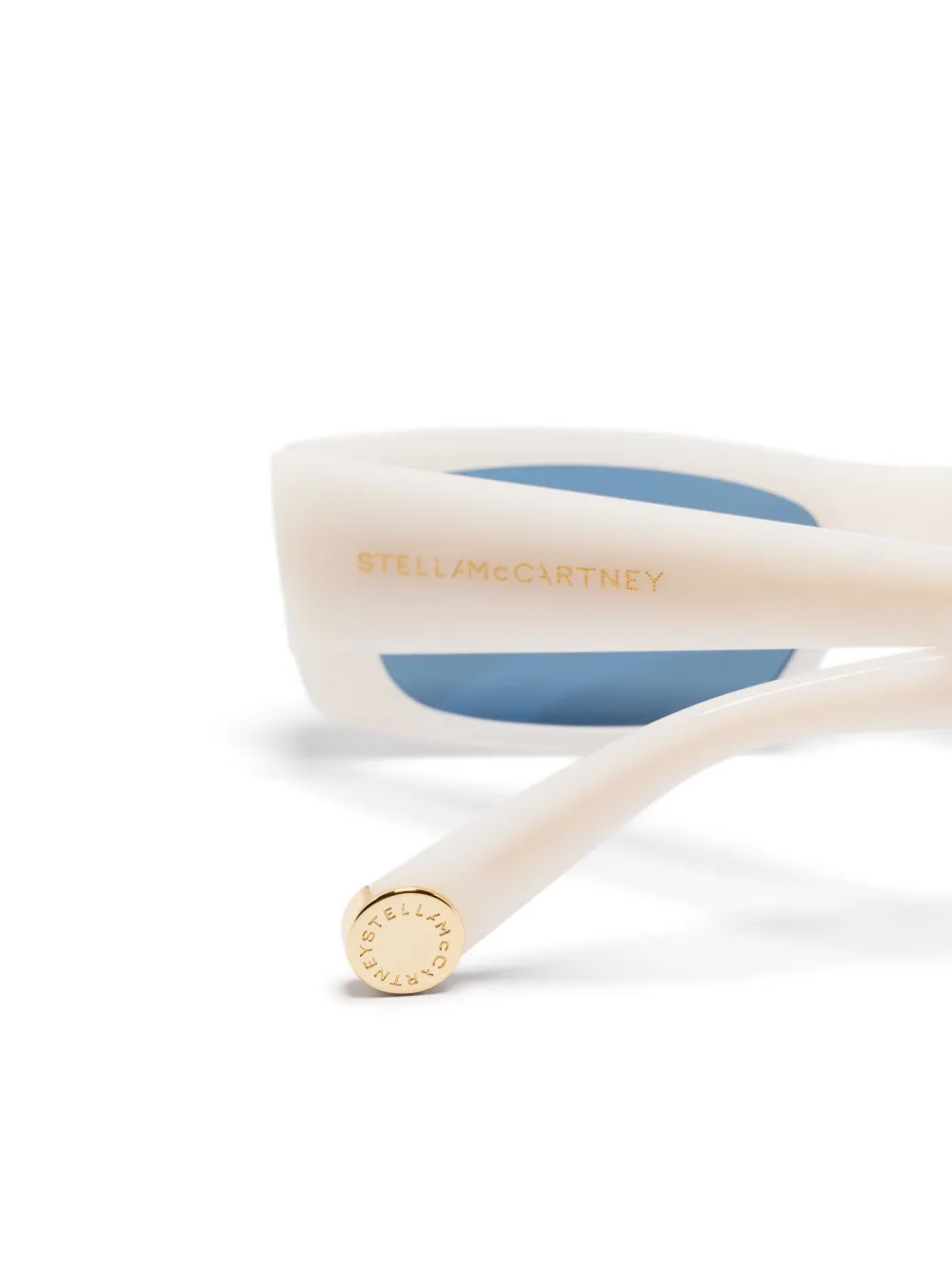 Stella McCartney Eyewear Zonnebril met rechthoekig montuur Wit