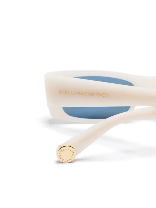 STELLA McCARTNEY サングラス ホワイト Stella McCartney Eyewear rectangular-frame Sunglasses | White