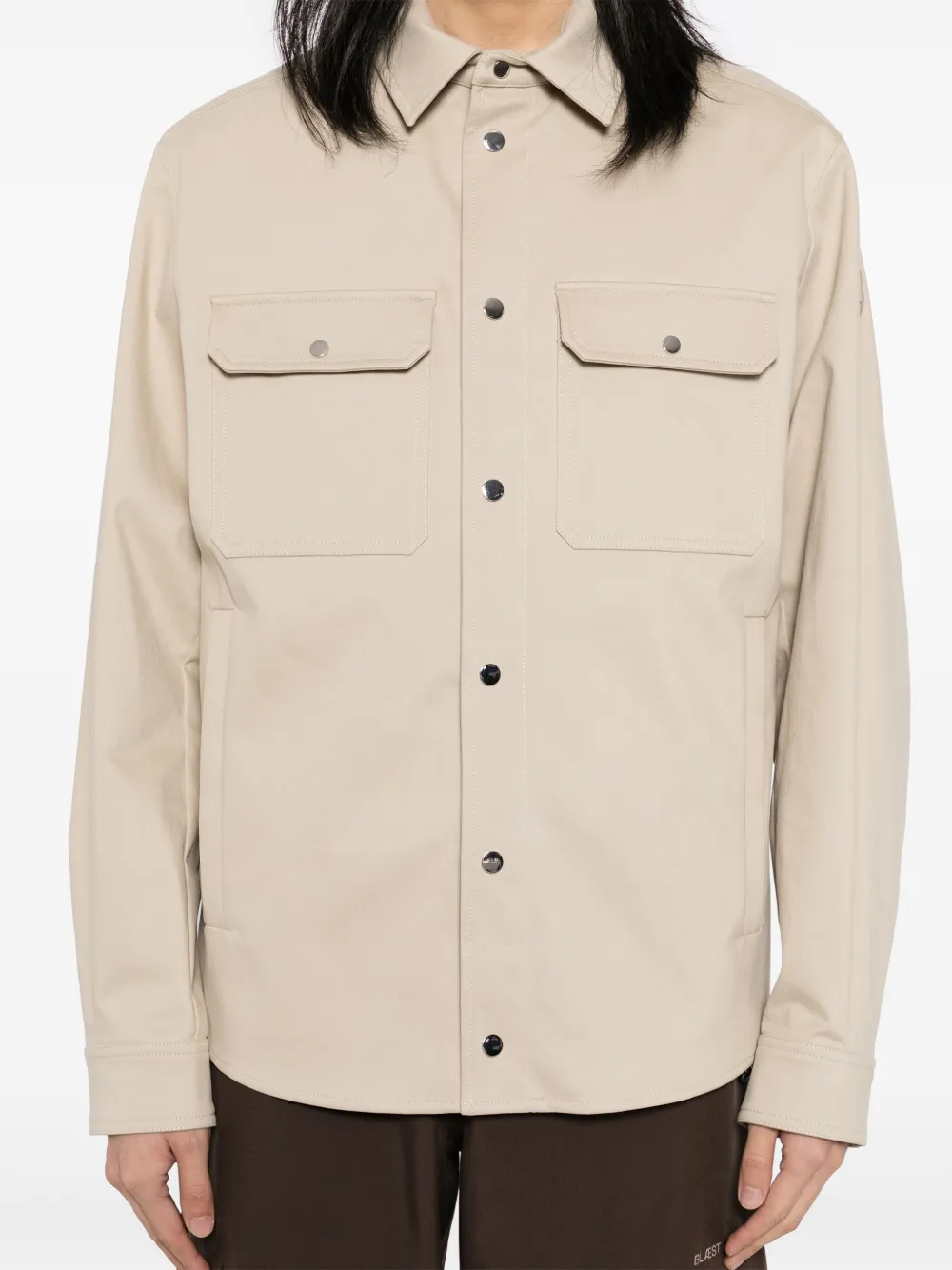 Moncler Shirtjack met dubbele zakken Beige
