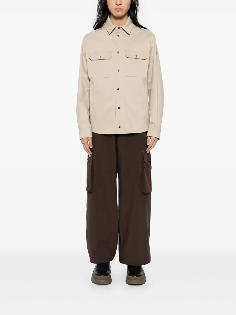 Moncler double-pockets shirt jacket - Beige