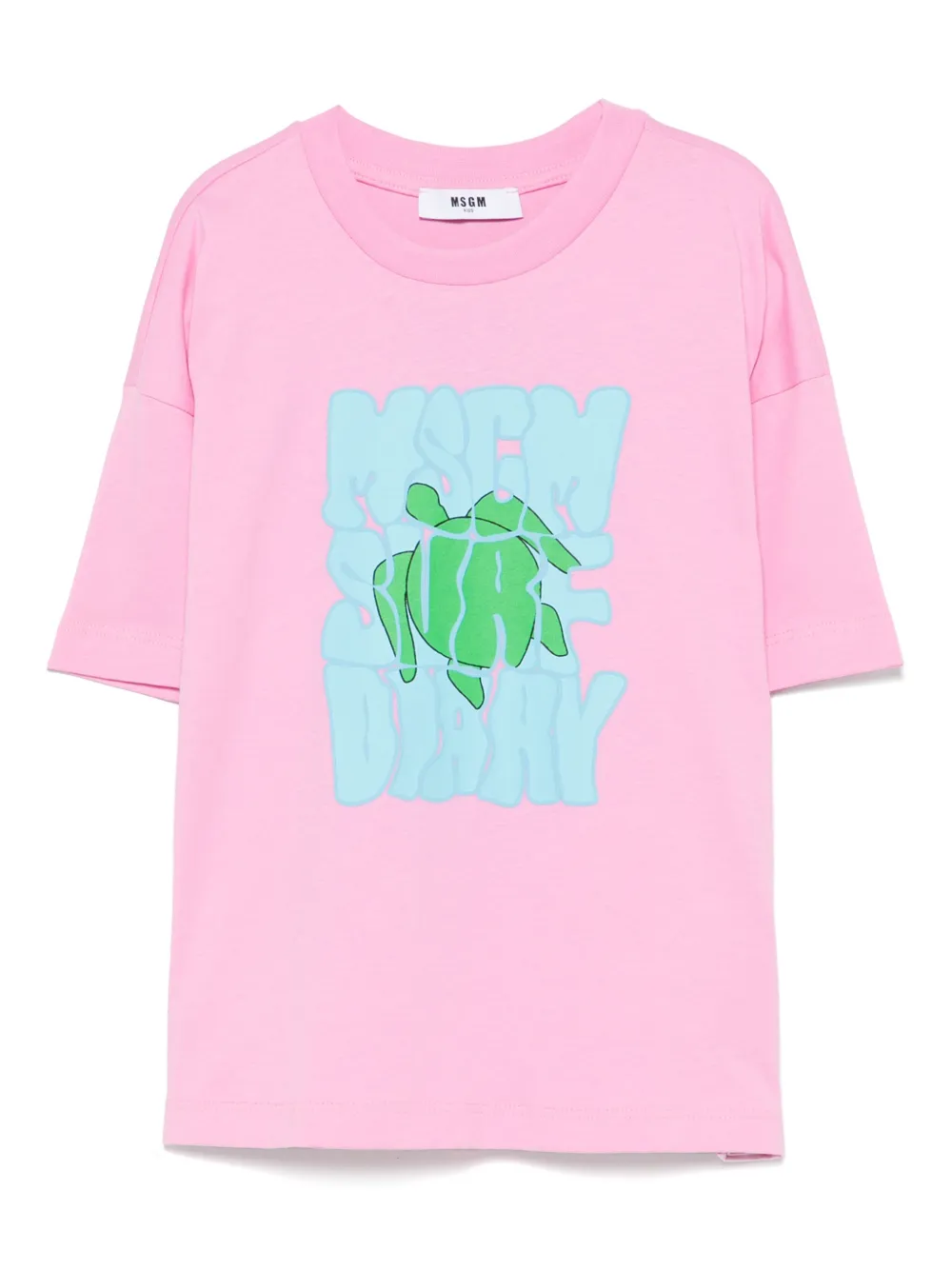 MSGM Kids playera con logo estampado | rosado | Image 1