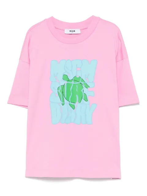 MSGM Kids تيشيرت بطبعة شعار الماركة