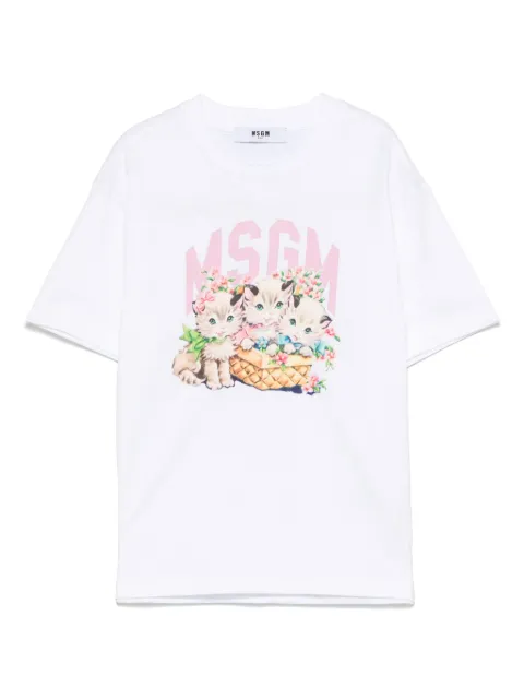 MSGM Kids playera con estampado gráfico