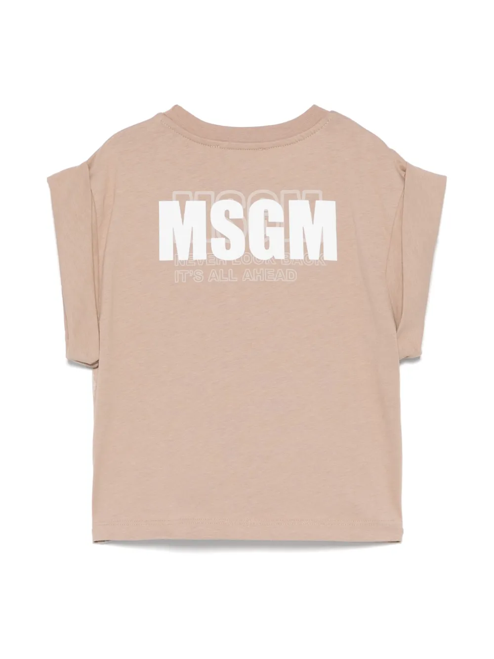 MSGM Kids Jersey T-shirt - Beige