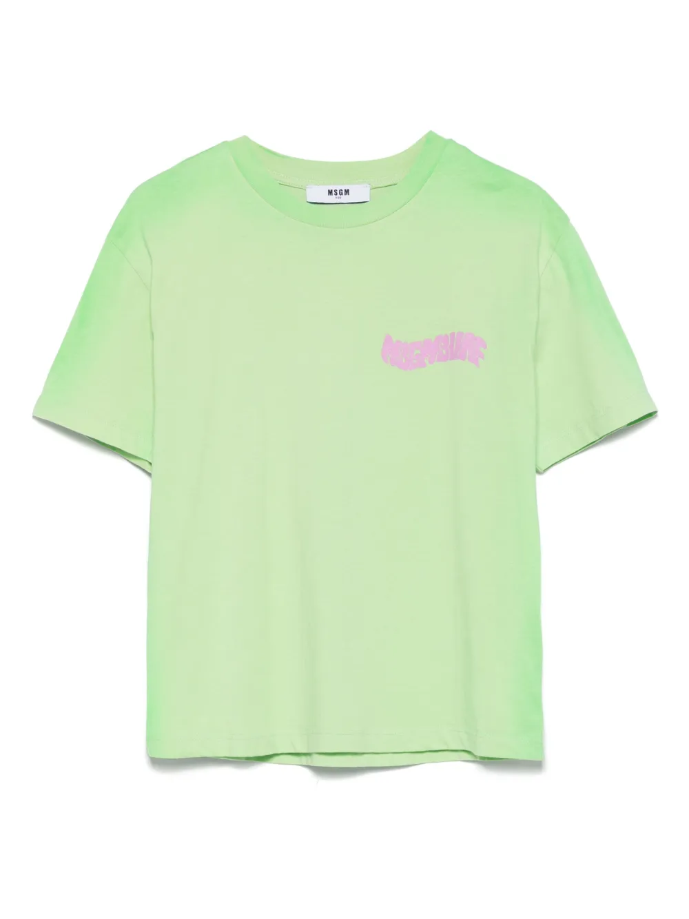 Msgm Logo-print T-shirt In Green