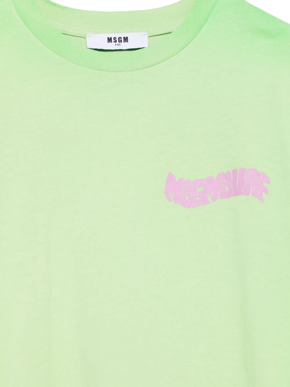 MSGM Kids T-shirt met logoprint Groen