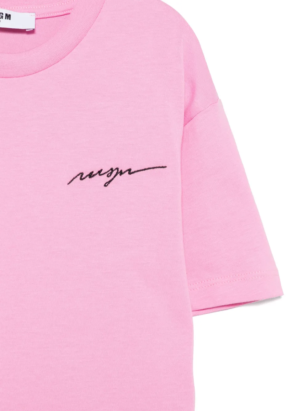 MSGM Kids T-shirt met geborduurd logo Roze