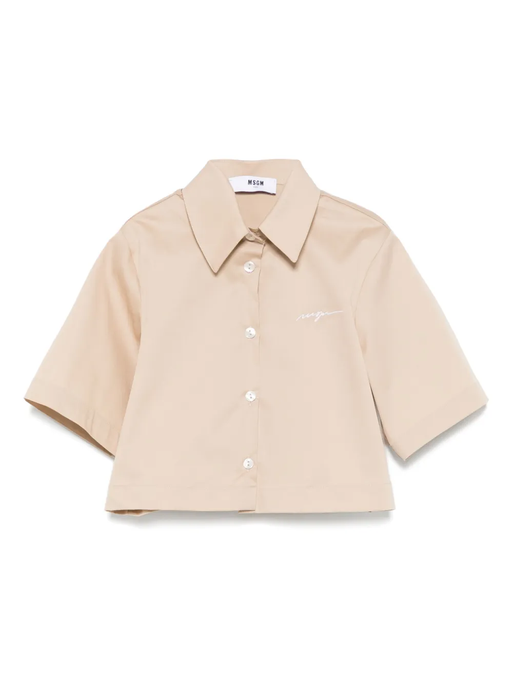 MSGM Kids poplin shirt | Neutrals | Image 1