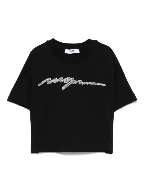 MSGM Kids bead-logo detailing T-shirt  
