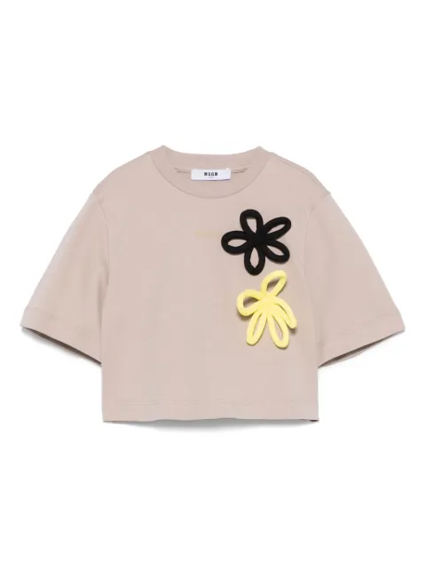 MSGM Kids t-shirt à coupe crop