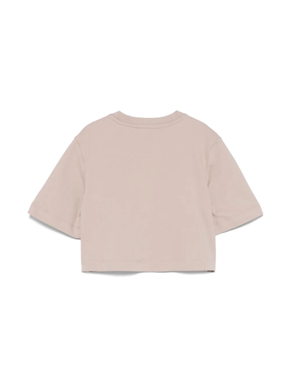 MSGM Kids Cropped T-shirt - Beige