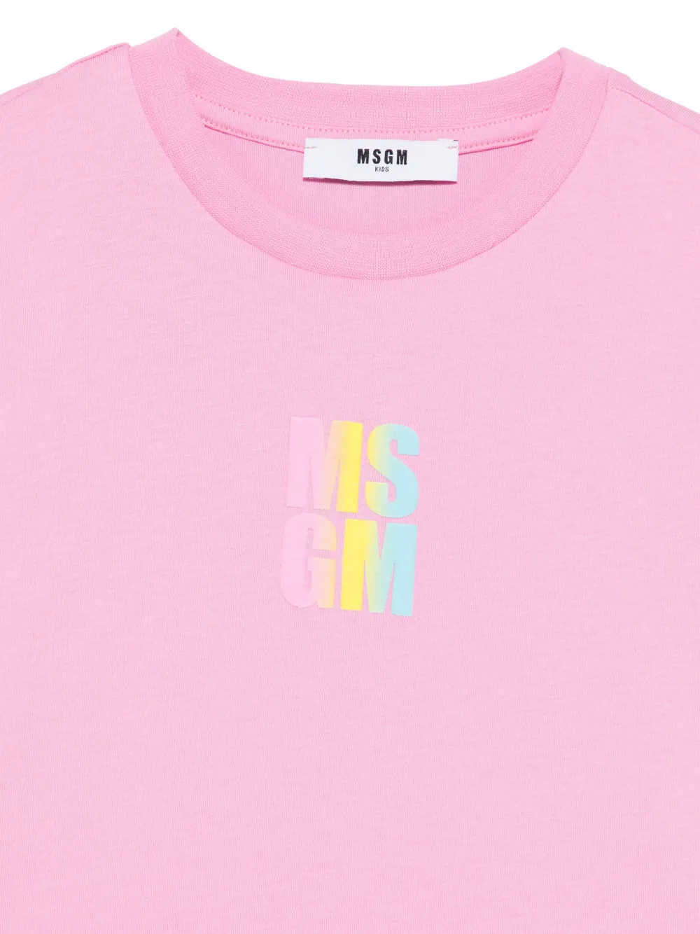 MSGM Kids T-shirt met logo-reliëf Roze