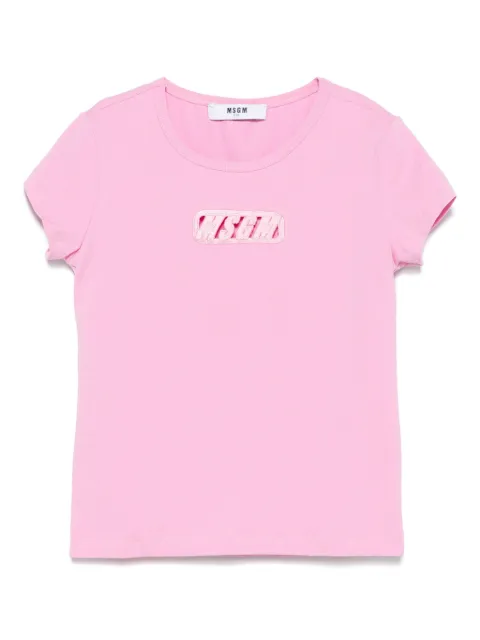 MSGM Kids playera con logo bordado
