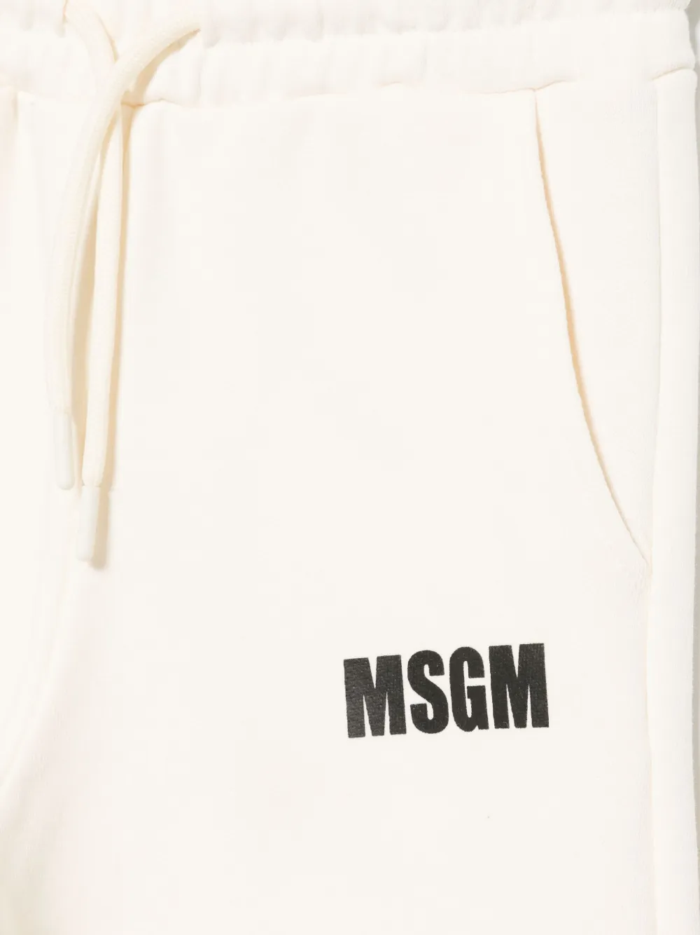 MSGM Kids Joggingbroek met logoprint Beige