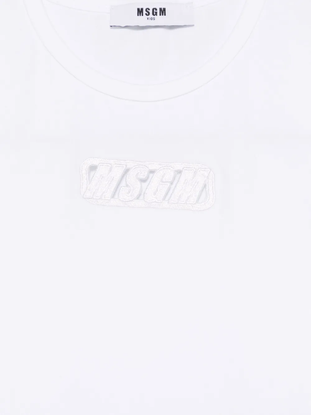 MSGM Kids Stretch-jersey T-shirt Wit