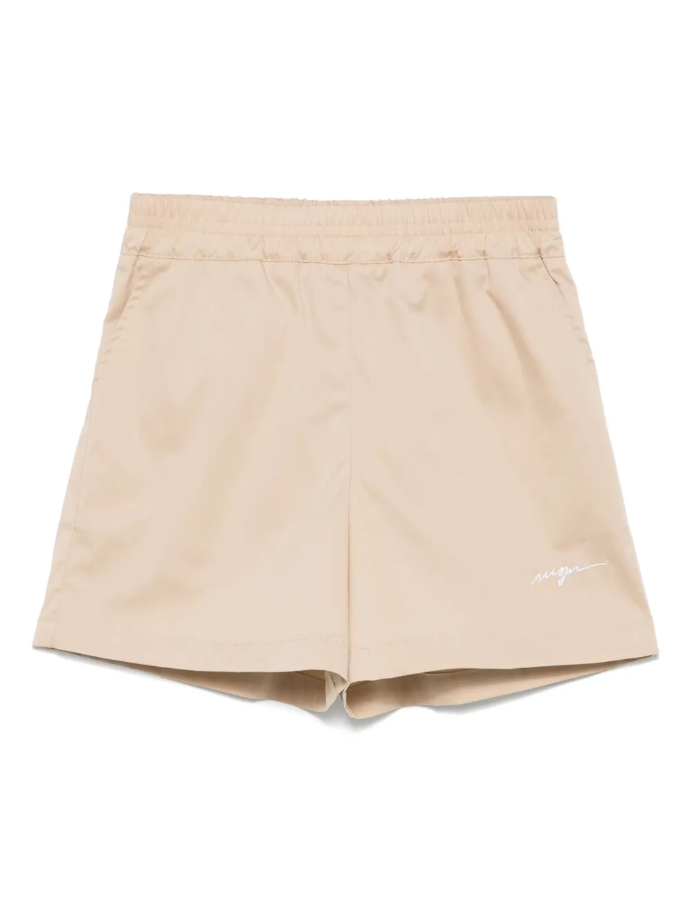 MSGM Kids Shorts met geborduurd logo Beige