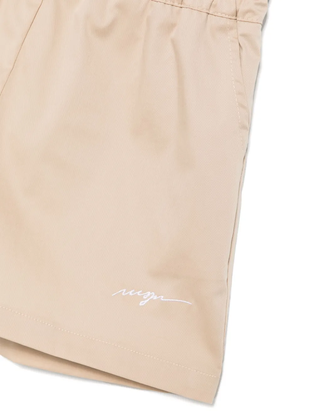MSGM Kids Shorts met geborduurd logo Beige