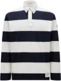 Moncler striped cotton polo shirt - White