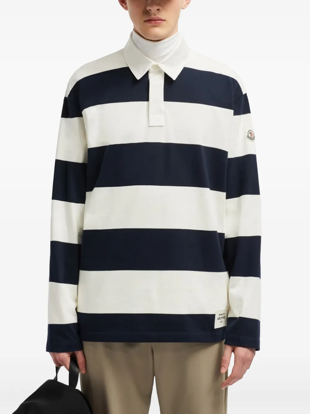 Moncler Gestreept poloshirt - Wit