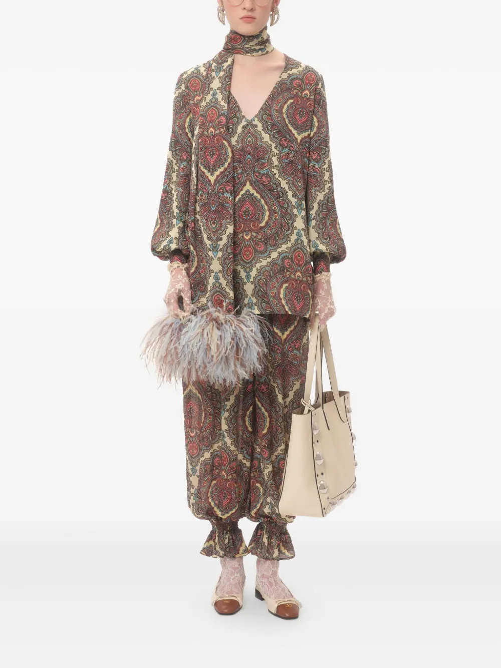 Valentino Garavani Voyage Imaginaire-print trousers | Tapered Pants | Image 2