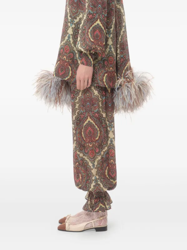 パンツ VALENTINO Valentino Garavani 'Voyage Imaginaire' pants Valentino Garavani Voyage Imaginaire パンツ | レッド