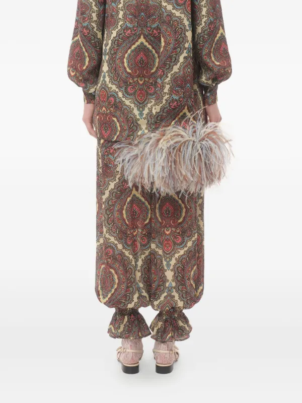 パンツ Valentino Garavani Cachemire Voyage Imaginaire Print Silk Valentino Garavani Voyage Imaginaire-print Trousers | Red