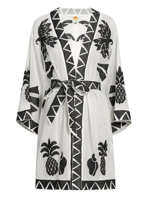 FARM Rio palm tree-print robe