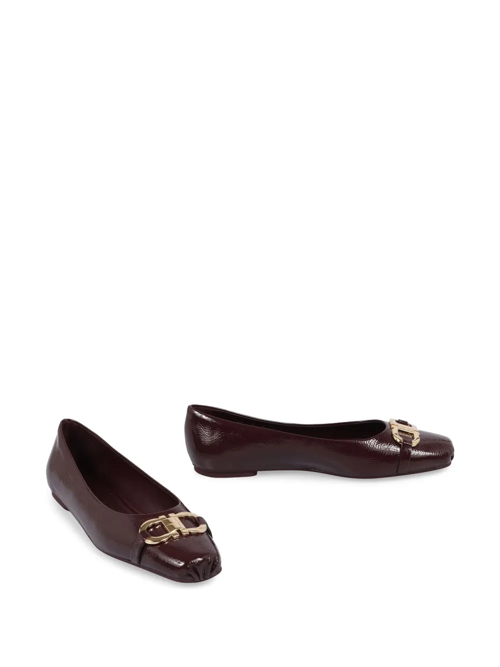 Ferragamo Ballerina's met Gancini-plakkaat - Bruin