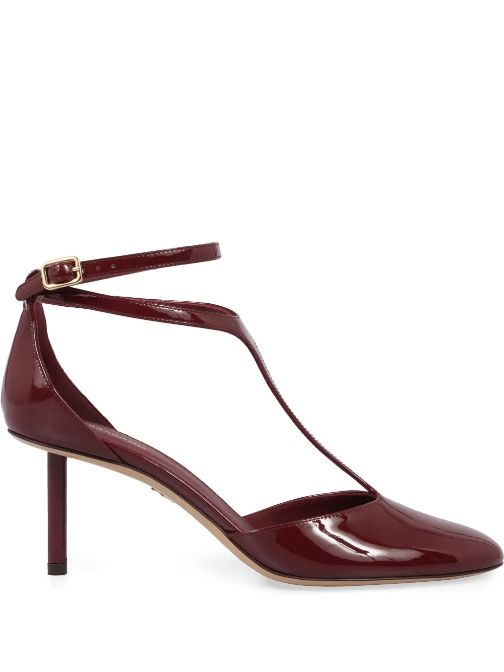 Ferragamo 76 mm Décolleté pumps met T-bandje Rood