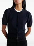 FRAME pointelle-knit cardigan - Black