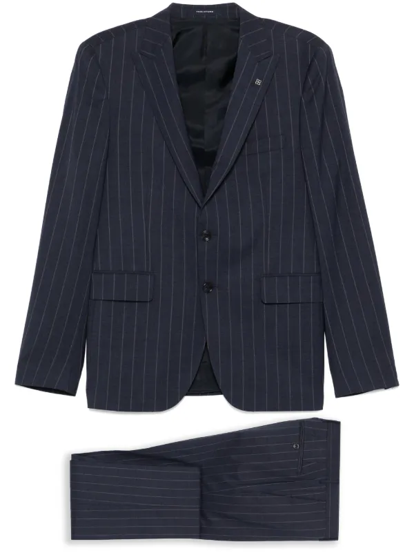 Tagliatore ストライプ シングルスーツ | ブルー | FARFETCH JP