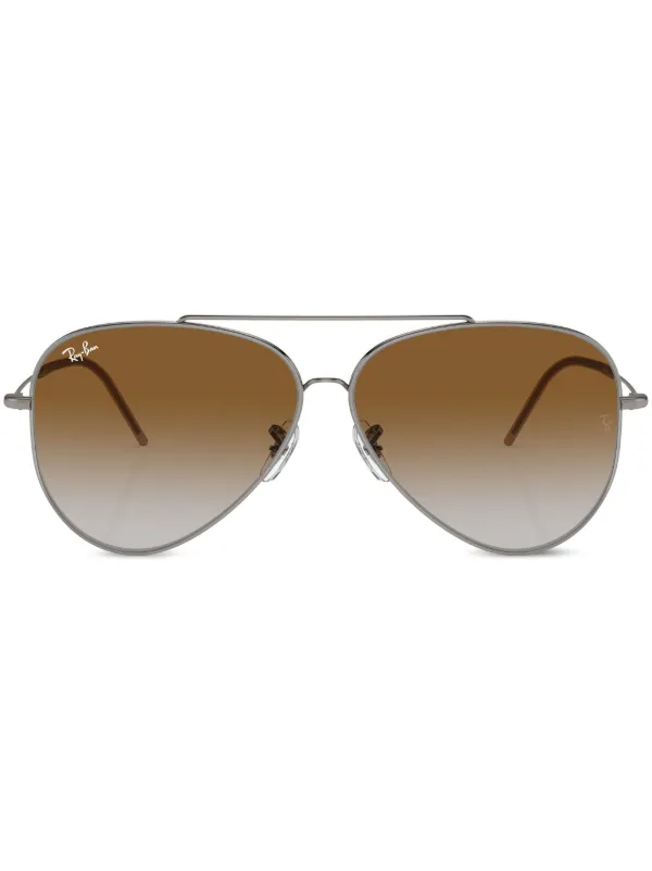 Ray-Ban Aviator Reverse gradient-lens Sunglasses Brown FARFETCH IN