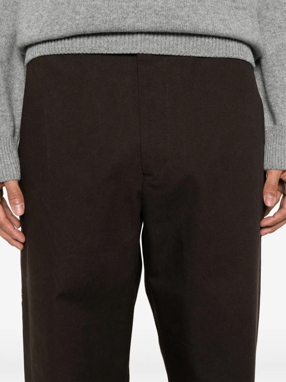 Jil Sander Canvas broek Bruin