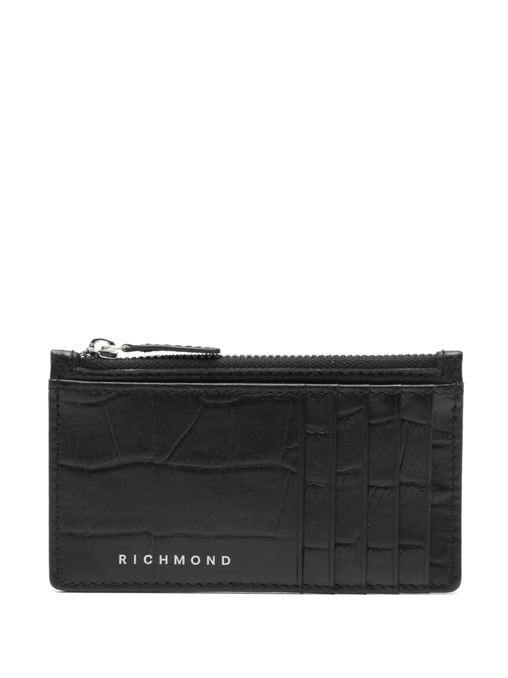 croc-embossed cardholder