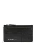 John Richmond croc-embossed cardholder - Black