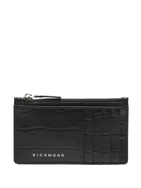 John Richmond croc-embossed cardholder