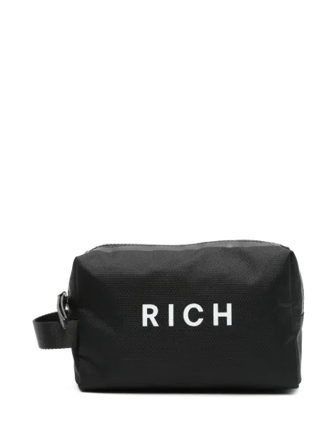 John Richmond logo-print wash bag
