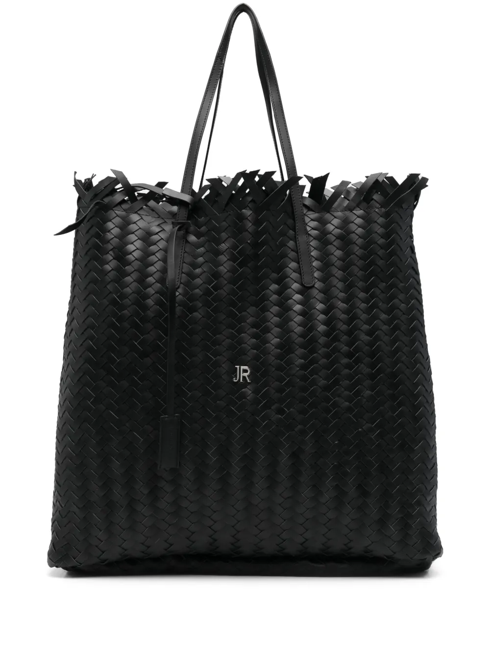 interwoven-design tote bag