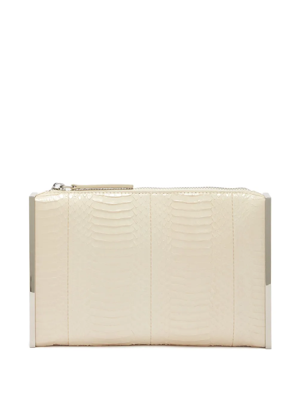 John Richmond Clutch con effetto pitone - Toni neutri