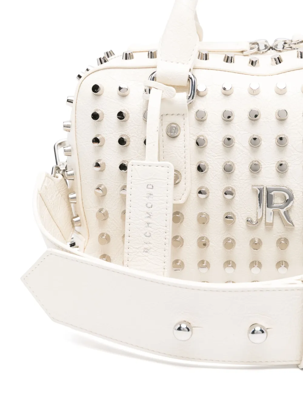 John Richmond Studded Tote Bag In White